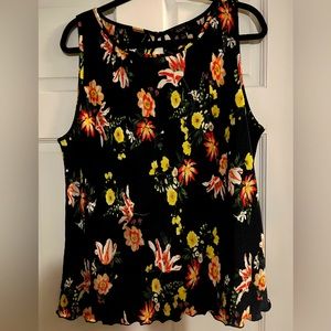Ann Taylor XL sleeveless ribbed blouse